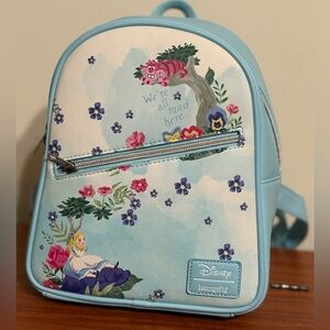 Loungefly Alice and Wonderland/Blue and White Disney Backpack